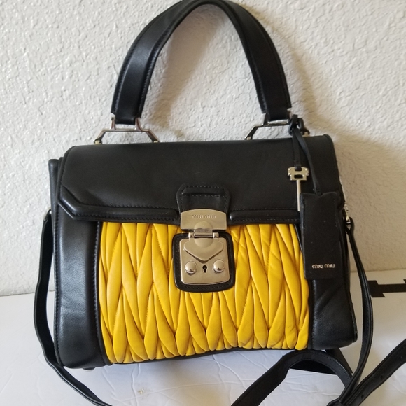 Miu Miu Handbags - Miu Miu Matalasse Quilted Top handle Bag